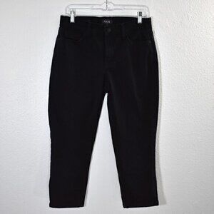 NYDJ Alina Cropped Capri Pant Size 6 Color Black‎ Gently Used Condition